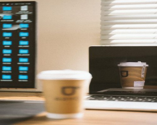 Short break during a regular workday near a desk
