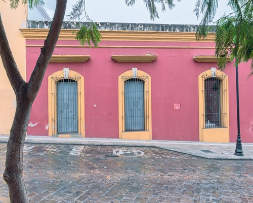 Mexican patio with soft daylight